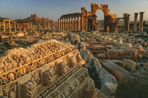 Vista delle rovine romane a Palmira. Palmira, Siria.