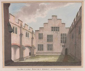 Castello di Herstmonceux, East Sussex: La corte della dispensa del maggiordomo da James Lambert  of Lewes