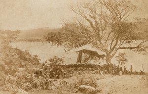 La lettura di un ultimatum ai capi Zulu sul lato Natal del Drift Lower Tugela da James Lloyd
