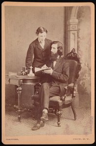 Ritratto di Samuel Edward Warren 1831-1909 con studente, prima del 1877 da James M Capper