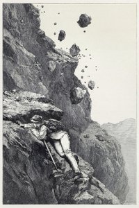 Una cannonata sul Cervino, da Scrambles amongst the Alps negli anni 1860-69, pub. 1871