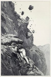 Una Cannonata sul Cervino, da Scrambles tra le Alpi negli anni 1860 - 69, pub. 1871 da James Mahoney