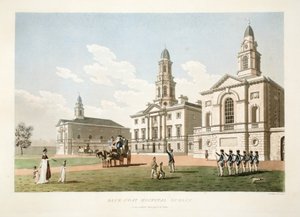 Ospedale Blue-coat, Dublino, 1798 da James Malton