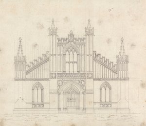 Disegno preparatorio per Design 11, Tavola 9 di Una collezione di disegni per ritiri rurali