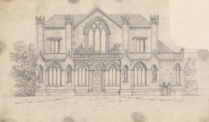 Disegno preparatorio per Design 16, Tavola 12 di Una Collezione di Progetti per Ritiri Rurali da James Malton