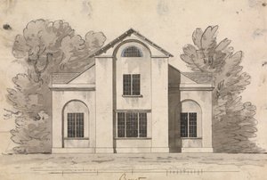 Disegno preparatorio per il Design 1, Tavola 1 di Una collezione di design per ritiri rurali da James Malton