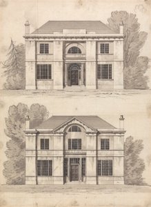 Disegno preparatorio per i disegni 5 e 6, Piatto 3 da Una collezione di disegni per ritiri rurali da James Malton