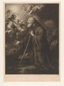 San Francesco di Paola inginocchiato in preghiera da James McArdell