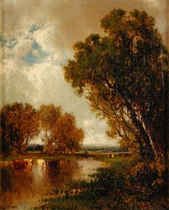 Mucche nel paesaggio da James McDougal Hart