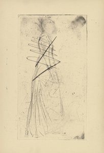 [76] Impressioni da lastre cancellate di Whistler - [Donna in piedi]
