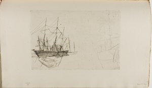 Schizzo di navi da James Abbott McNeill Whistler