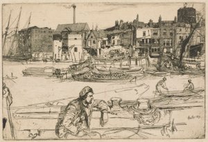 Black Lion Wharf, dalla serie Thames Set da James Abbott McNeill Whistler