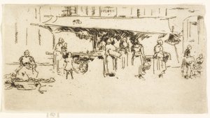 Bancarella, Piazza del Mercato, Loches da James Abbott McNeill Whistler