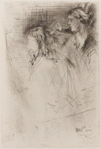 Spazzolando i capelli da James Abbott McNeill Whistler