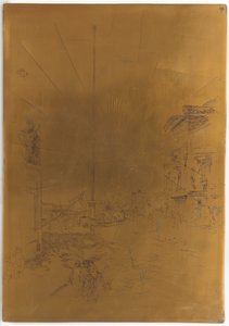 Lastra di stampa annullata per <em>Il piccolo albero maestro</em> da James Abbott McNeill Whistler