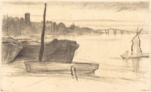 Ponte e chiesa di Chelsea da James Abbott McNeill Whistler