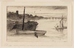Ponte e chiesa di Chelsea da James Abbott McNeill Whistler