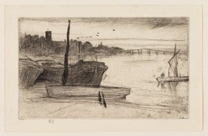 Ponte e chiesa di Chelsea da James Abbott McNeill Whistler