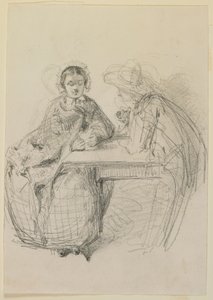 Coppia seduta a un tavolo da James Abbott McNeill Whistler
