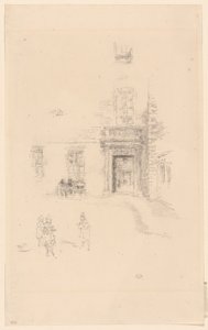 Cortile, Ospedale di Chelsea da James Abbott McNeill Whistler