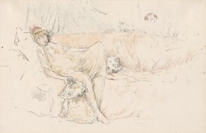 Figura panneggiata, sdraiata da James McNeill Whistler