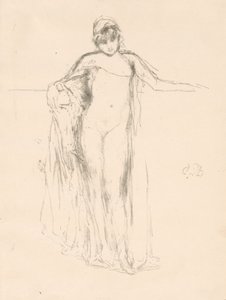 Modello drappeggiato, in piedi da James McNeill Whistler