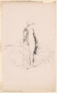 Modello Drappeggiato, in Piedi Accanto a un Divano da James Abbott McNeill Whistler