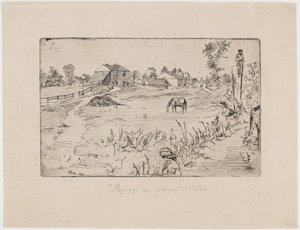 Paesaggio con cavalli da James Abbott McNeill Whistler