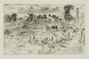 Paesaggio con cavalli da James Abbott McNeill Whistler