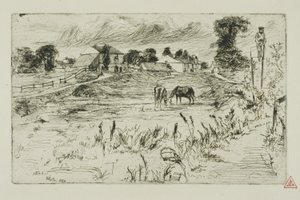 Paesaggio con cavalli