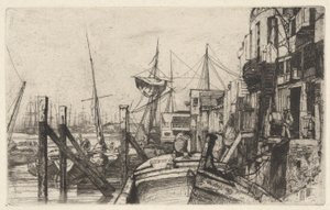 Limehouse, dalla serie del Tamigi (Una Serie di Sedici Incisioni di Scene sul Tamigi e Altri Soggetti) da James Abbott McNeill Whistler