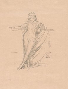 Piccola figura drappeggiata, appoggiata
