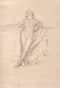 Piccola figura panneggiata appoggiata da James McNeill Whistler