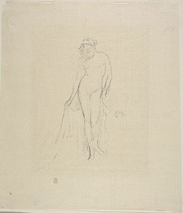 Modello nudo, in piedi da James Abbott McNeill Whistler