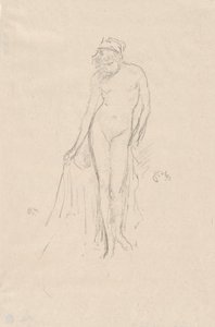Modello nudo, in piedi