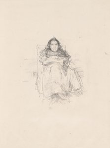 Studio di ritratto: Mrs. Philip, No. 3 (recto) Studio di ritratto: Geneviève Mallarmé (verso) da James Abbott McNeill Whistler