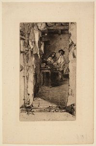 Cenciaioli, Quartier Mouffetard, Parigi da James McNeill Whistler