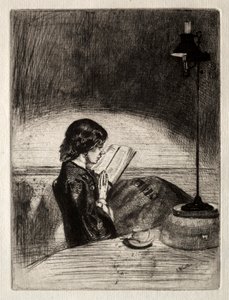 Lettura al lume di candela