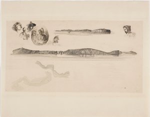 Schizzi sulla lastra del Coast Survey da James Abbott McNeill Whistler