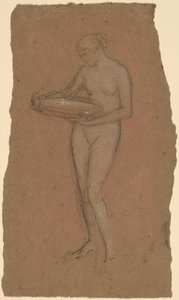 Nudo Femminile in Piedi con una Ciotola (recto) da James Abbott McNeill Whistler