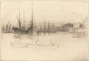 Battelli a Vapore vicino alla Torre da James Abbott McNeill Whistler