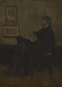 Studio per "Composizione in grigio e nero, n. 2: ritratto di Thomas Carlyle". da James McNeill Whistler