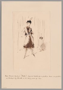 Studio per "La ragazza blu: Ritratto della signorina Elinor Leyland". da James McNeill Whistler