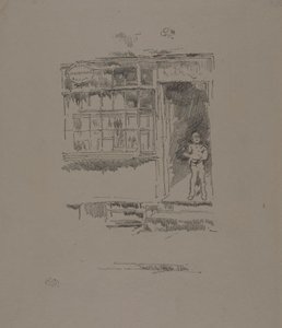 La bottega del barbiere nei Mews da James McNeill Whistler