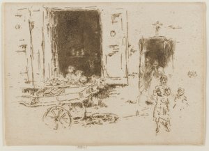 Il Barrow - Quartiere dei Marolles, Bruxelles da James Abbott McNeill Whistler