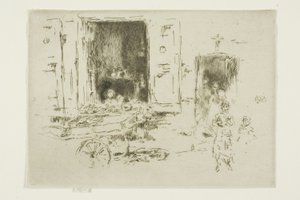 Il barrow - Quartiere dei Marolles, Bruxelles da James Abbott McNeill Whistler
