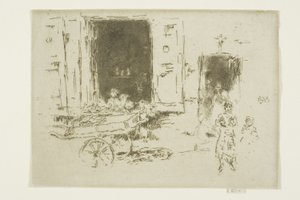 Il barrow - Quartiere des Marolles, Bruxelles da James Abbott McNeill Whistler