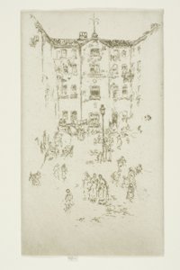 Il cortile, Bruxelles da James Abbott McNeill Whistler