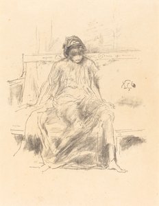 Figura drappeggiata, seduta