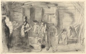La fucina, dal Thames Set (Una serie di sedici incisioni di scene sul Tamigi e altri soggetti) da James Abbott McNeill Whistler